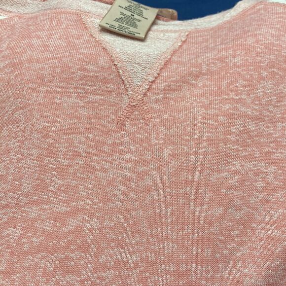 Philosophy Island Pink Coral Heather Sweater with Lace Overlay Sleeves SZ M - Picture 5 of 9